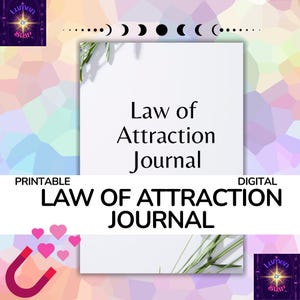 Law of Attraction Journal – Manifestation & Mindset Printable and Digital