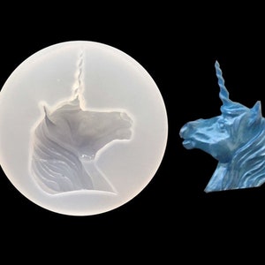 Unicorn Silicone Mold for resin,  Horse Resin mold, Silicone resin mould, pendent molds, UV resin molds  for jewelry making molds M24