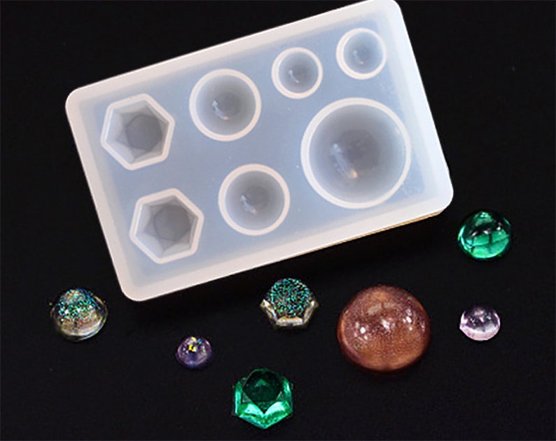 Circle Silicone Mold for Resin Hexagon Gem Resin Mold mini Etsy