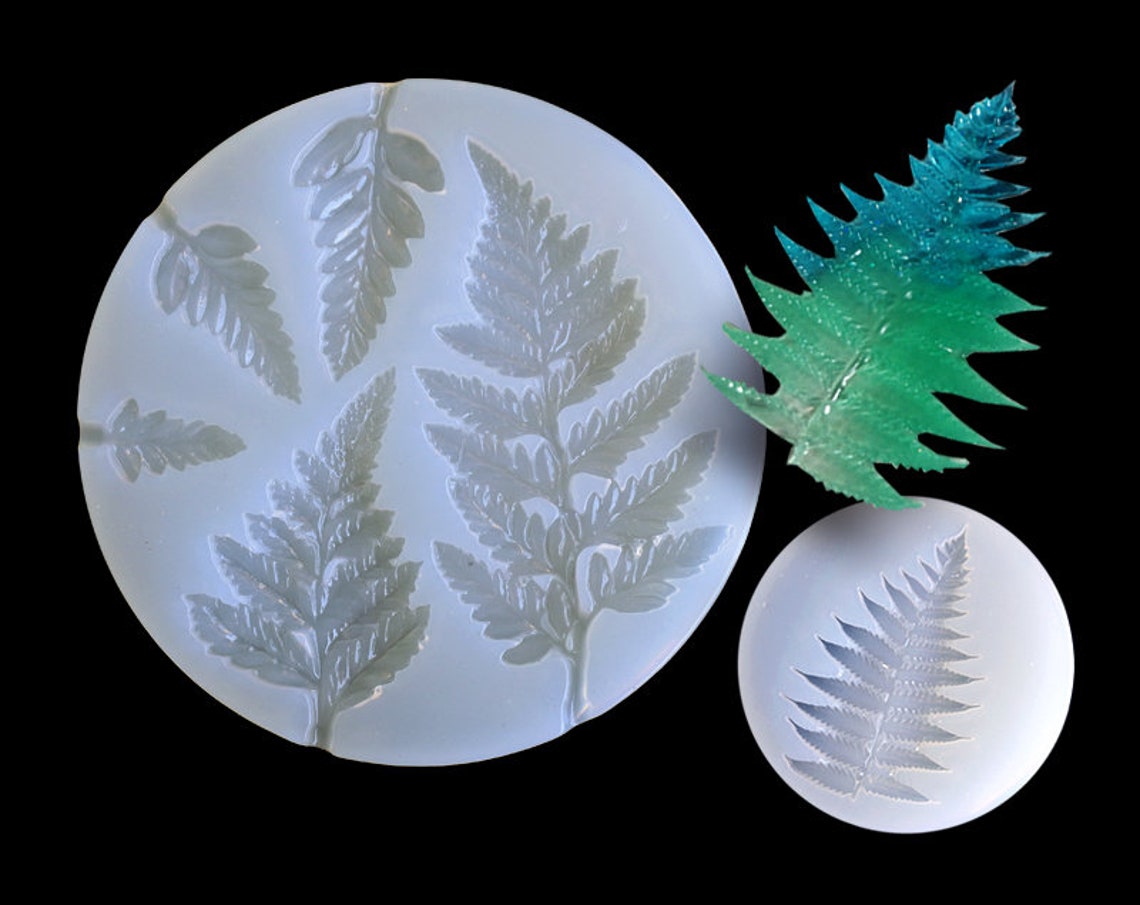 Fern Leaves Silicone Mold for Resin Leaf Resin Mold Silicone Etsy