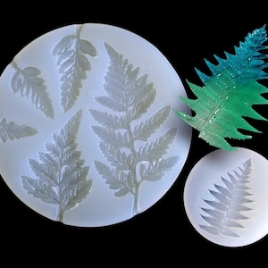 Fern Leaves Silicone Mold for resin, Leaf  Resin mold, Silicone resin mould,  pendent molds, UV resin molds for jewelry making molds M18