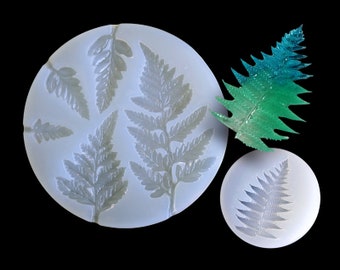 Fern Leaves Silicone Mold for resin, Leaf  Resin mold, Silicone resin mould,  pendent molds, UV resin molds for jewelry making molds M18