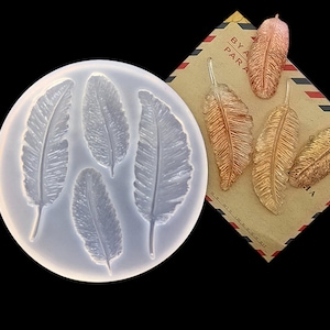 Feather silicone mold for resin, wing Resin mold, Silicone resin mould,  pendent molds, resin molds for jewelry making molds M19