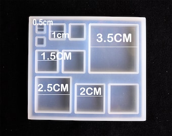 square  Silicone Mold for resin, square Pendant for Resin Mould, resin mold for jewelry ,Molds Jewelry Earring Resin Mold M26