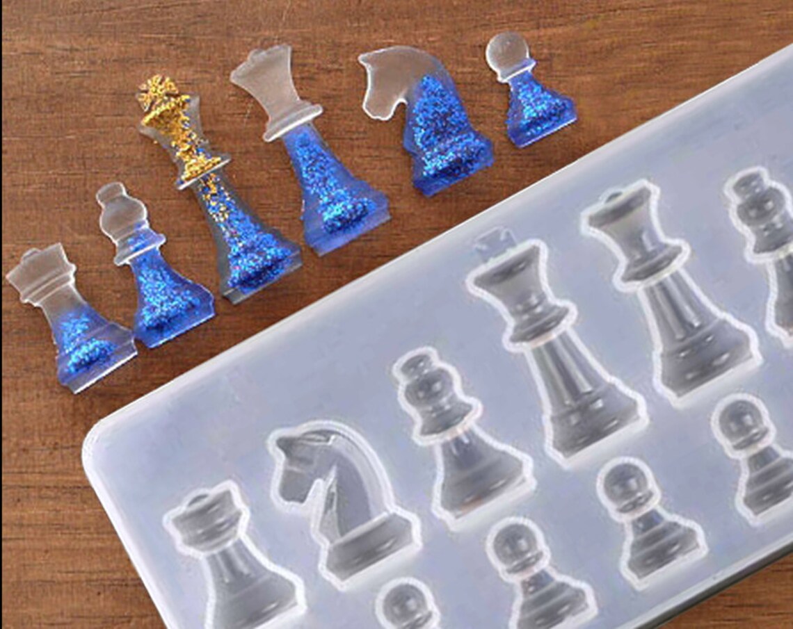 Chess Silicone mold for resin Clear resin mold for chess Etsy