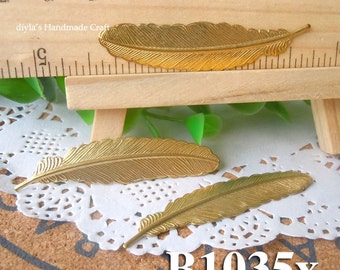 1 set 52x10mm federn filigrane Schmuck Stanzteile für perlen perlen (B1035x)