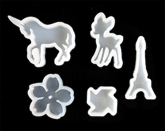 unicorn Silicone Mold for resin ,  deer mold, windmill Tower pendent resin molds,flower resin molds for jewelry  M79