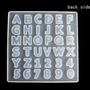 Uppercase Alphabet Letter Number Silicone Mold for resin,   Molds for Earrings, Resin Molds for Jewelry Accessories Mold M64
