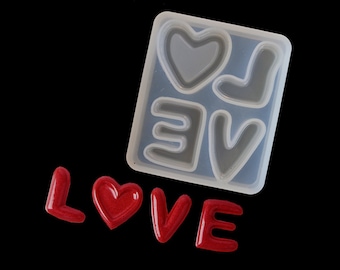 LOVE Silicone Mold for Resin Jewelry, Accessories