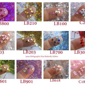 3mm Shiny purple Butterfly Glitter | purple Blue Color Butterfly Confetti | Pastel  Glitter for Nail Art Crafts  Party Decor  Resin Supplies