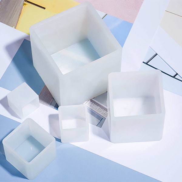 Square Clear Cube Silicon Mold for resin , Resin Molds for Jewelry Making Silicone Mold Resin Cabochons Square  mold for resin M16