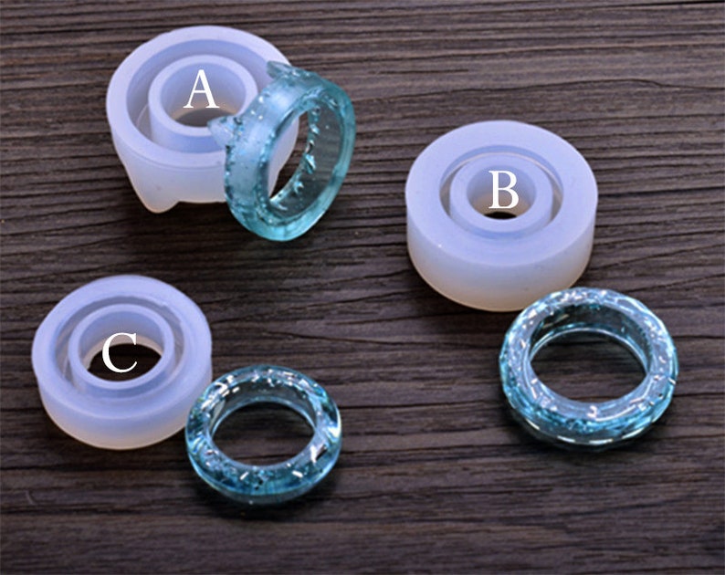  Cute cat ear resin ring mold 18mm Silicone ring mold - Jewelry mold for ring making