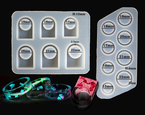 New style rectangular top ring mold silicone mold ring resin molds jewelry mold 17mm-22mm ring mould for ring making  M85