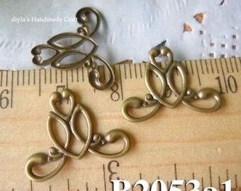 16 stück 14x18mm bronze filigran schmuck schmuck schmuck stücke schmuck handgröße 14x18mm perlen perlen (b2053a1)