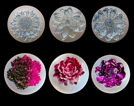 Pack Outil A Main,Moule à Bijoux En Résine 3D Diamant Amour Coeur Moule