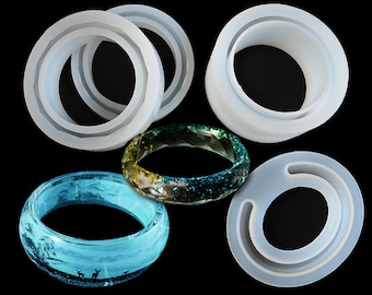Silikonarmbandsform Flexibla hartsarmbandsformar Hartsarmbandsformar 4-stil armbandsform för smycken handgjorda hantverk diy M74