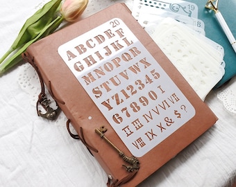 20-teiliges Journal Schablonen Set - Planer Tagebuch Dekor