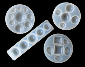 DOME CIRCLE Silikonform für Resin, runde Gießharzform, Mini Ohrring Charm Mold, Resin Formen für Schmuck, Resin Formen für Ohrringe M72