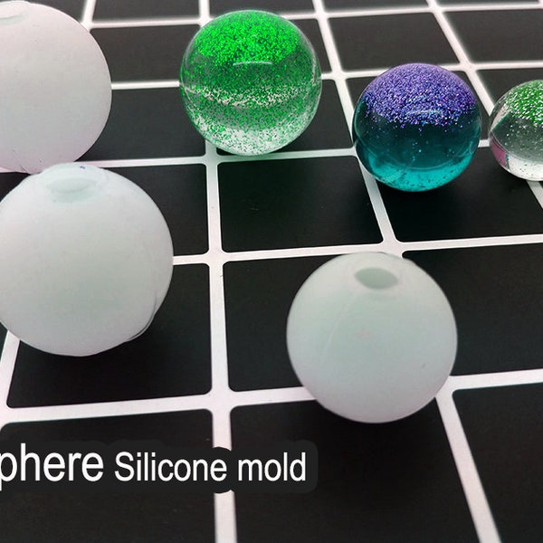20mm/25mm/30mm ball Silicone Mold for resin pendant diy - planet sphere resin mold - Pendant crafts - resin molds for Jewelry Making M03