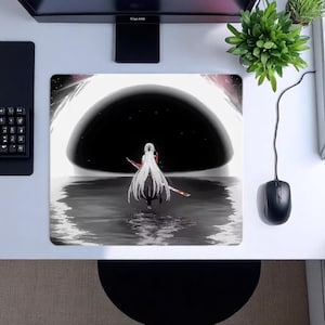Op maat gemaakte muismat van gehard glas: lasergegraveerd gamingbureaudecor