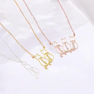 Custom Cat Name Necklace for Women – Stainless Steel Personalized Pendant, Cute Pet Lover Jewelry Gift, Fashion Accessory 2025