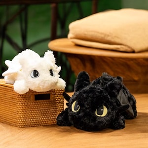 Peluche de dragón desdentado: 55/70 cm, diseño de dragón kawaii, almohada para dormir, regalo de dibujos animados para niños y decoración del hogar.