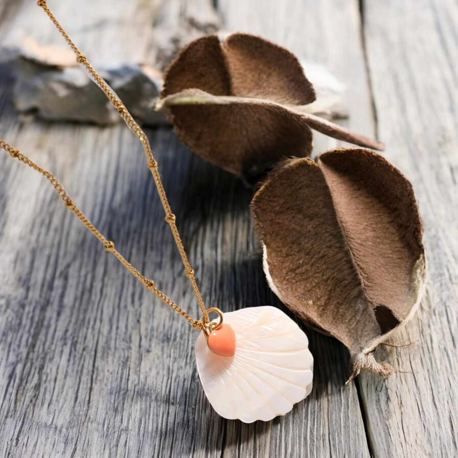 Stainless Steel Heart Pendant Necklace Set for Women – Golden Ginkgo ...