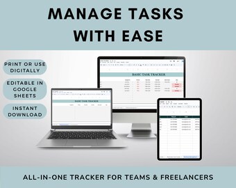 Task Tracker Google Sheets Template: Project Management, To-do List - Etsy