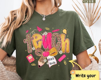 Camiseta personalizada para profesor, camiseta personalizada para el regreso a clases