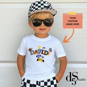Personalized Race Car Toddler Shirt: Custom Birthday Gift
