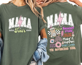 Sudadera con capucha Mama Tour, camiseta gráfica de moda Mom Life, camiseta Motherhood Tour