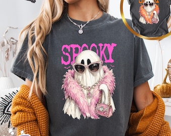 Camiseta personalizada de fantasma espeluznante para Halloween, camiseta de fantasma personalizada
