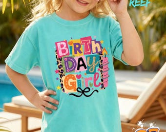 Camiseta de cumpleaños para niña, camiseta para fiesta de cumpleaños de niña, conjunto de cumpleaños para niños, camiseta de cumpleaños para bebés, camiseta de celebración de cumpleaños