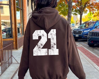 Custom Football Number Hoodie, Game Day Spirit Personalized Football Sweatshirt