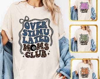 Sudadera con capucha del Club de Mamás Sobreestimuladas Camiseta con estampado divertido de la vida de mamá