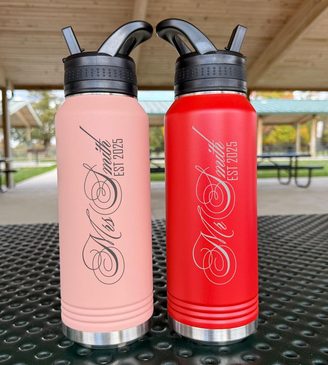 Personalized Name Water Bottle | Engraved 32 Oz Stainless Steel Tumbler ...