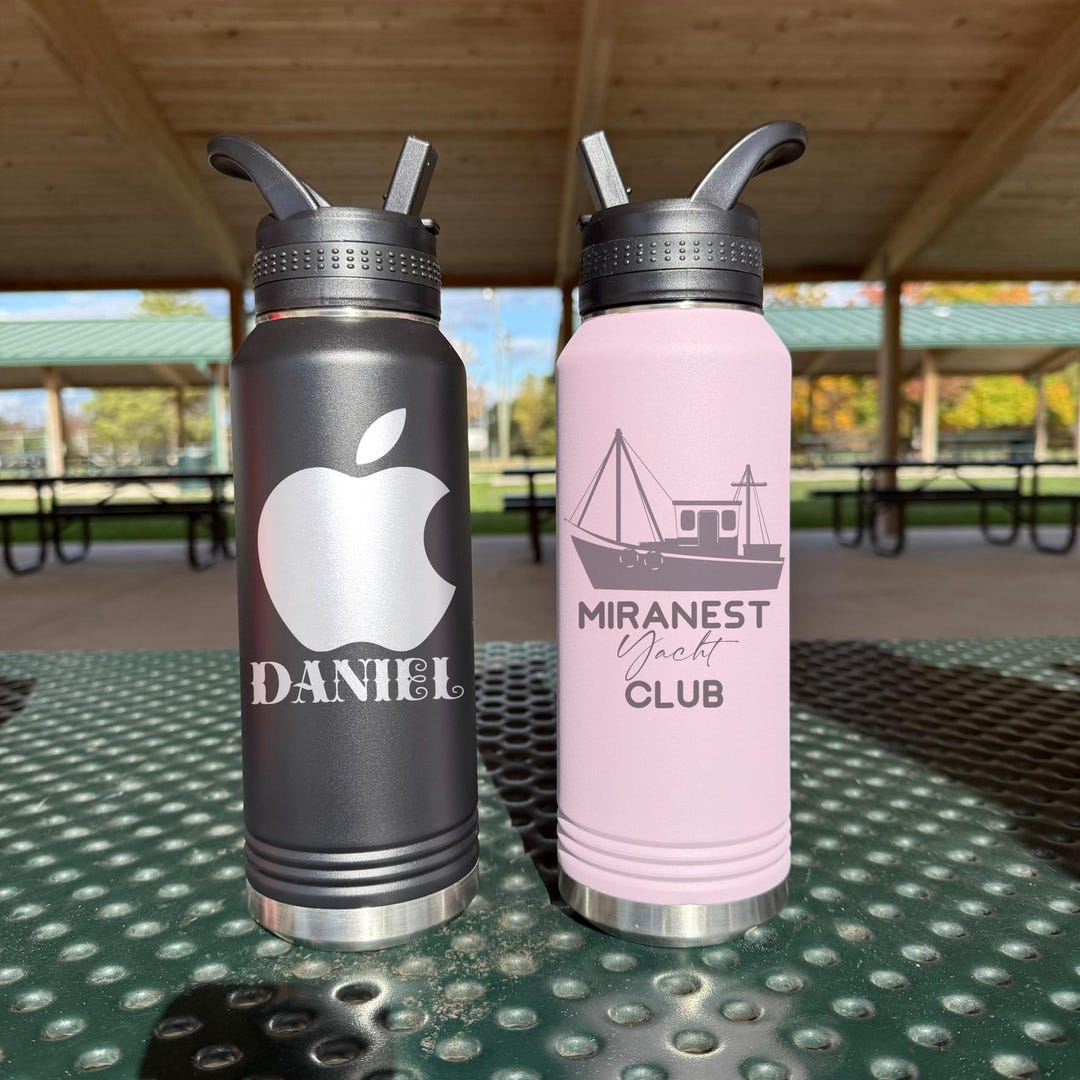 Custom Logo Water Bottle 32 Oz | Personalized Stainless Steel Bottle ...