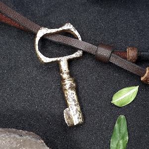 Ancient Medieval bronze Key of the era after Kievan Rus, Original protection artifact, Unique talisman of Middle Ages, Old authentic pendant