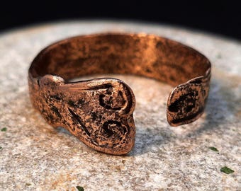 Bronze Viking Age Hieroglyph Ring. Slavic Artifact 10th century AD. Ancient Kievan Rus Amulet
