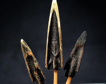 Bronze Scythian Сombat Arrowheads. Amulet made from bullets war in Ukraine. Celtic Pendant