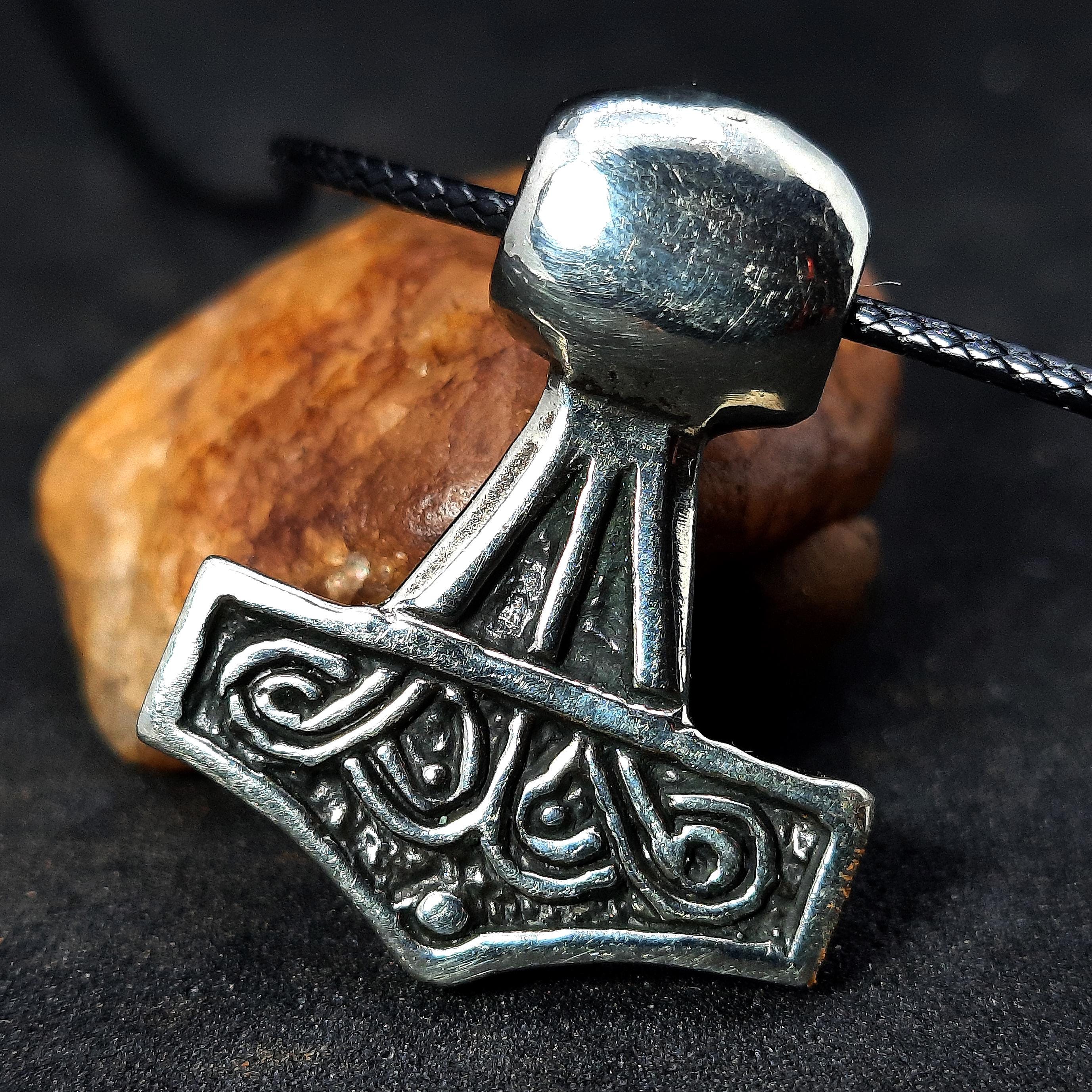 True Mjolnir Rune Thor Rune Hammer Mjolnir From Bullets War in Ukraine. Viking Age Nickel ...