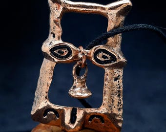 Ancient Bronze Viking Age Owl Amulet. Ritual Kievan Rus Artifact. Slavic Magic Druid Pendant