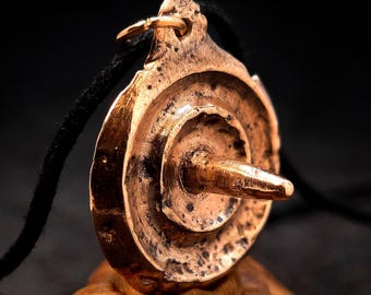 Bronze Viking Age Solar Amulet "Sundial". Slavic Artifact 10th century AD. Ancient Medieval Pendant