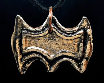 Viking Age Bronze Double-Bitted Axe Amulet. Kievan Rus Battle Hatchet Pendant. Ancient Slavic Artifact
