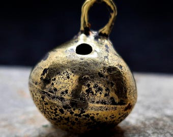 Viking Age Bronze Spherical Button Amulet. Kievan Rus Artifact 10th century AD. Slavic Jewelry