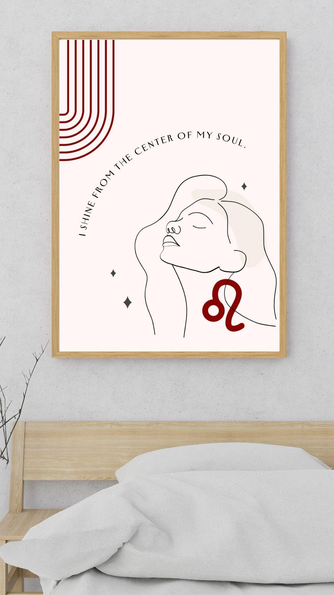 Printable Boho Zodiac Wall Art Set – Cancer, Leo & Libra Line Art Prints | Astrology Decor | Instant Download