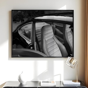 Impression Porsche 911, art mural Porsche noir et blanc vintage, impressions photo vintage, impression photo de qualité musée | Téléchargement numérique