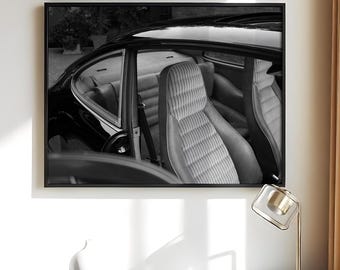 Porsche 911 Print, Vintage Porsche Black and White Wall Art, Vintage Print Photography Prints, Museum Quality Photo Print | Digital Download