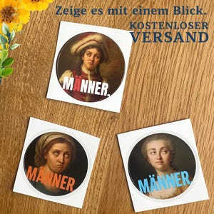 feministische Sticker, Variationen (einzeln oder in Kombi), rund, 4 cm Durchmesser