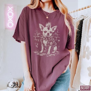 Punk Chihuahua Shirt, Vintage Punk Dog Tee, Funny Dog Lover Gift, Grunge Aesthetic Shirt, Comfort Colors Alternative Tee bild 12